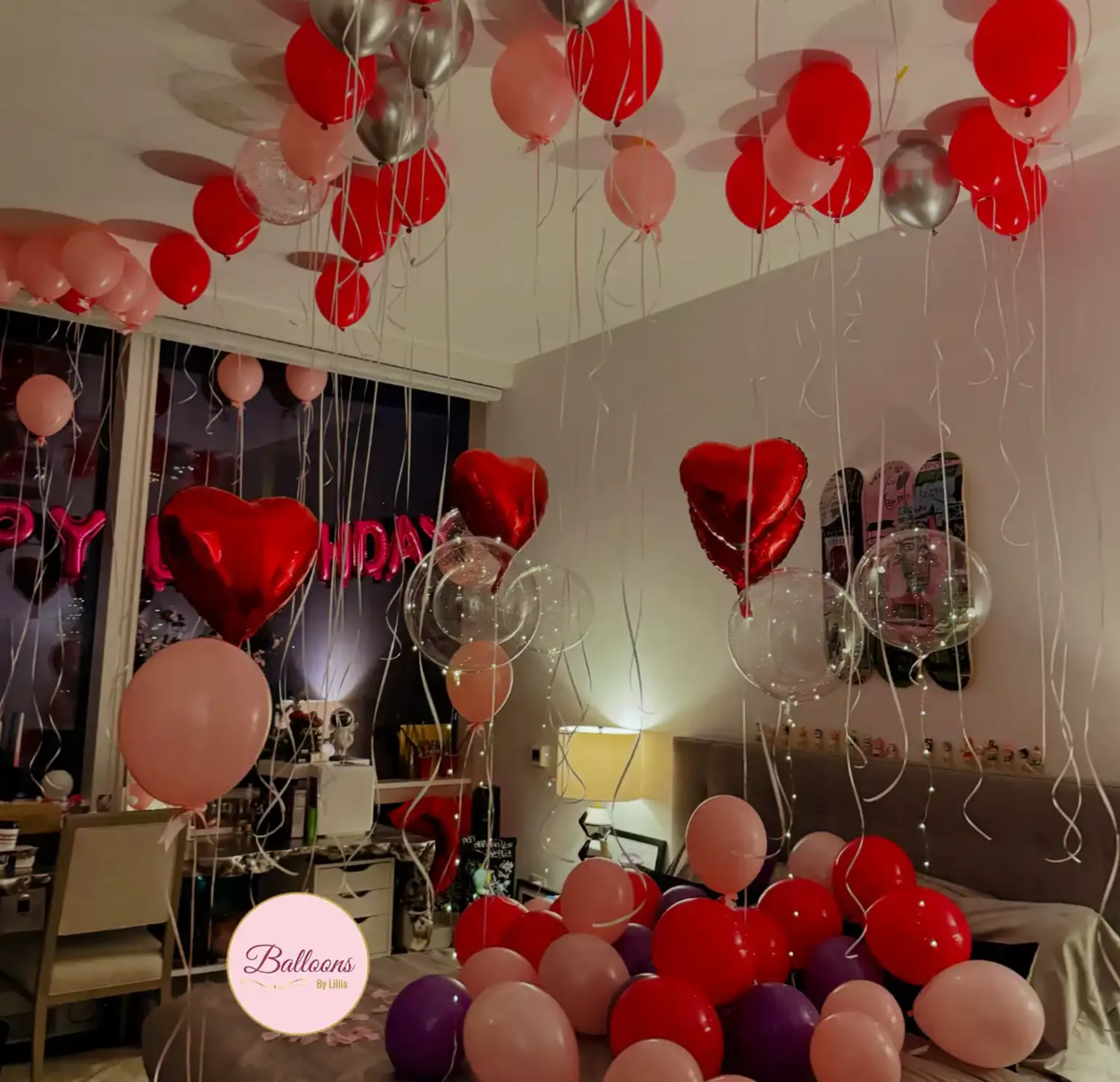 Valentine Balloon Bouquet Helium