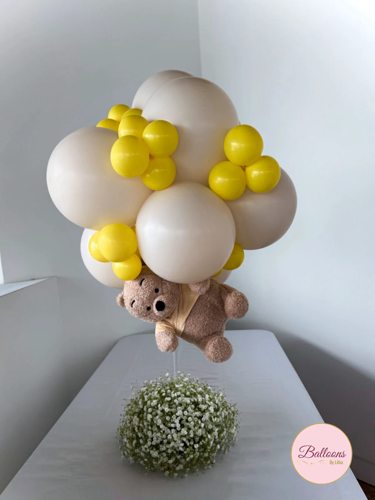 Birthday Bear Honey Balloon Centerpiece in NJ and NYC