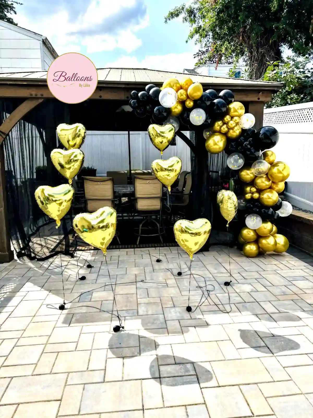 romantic balloon decorations for bridal shower event