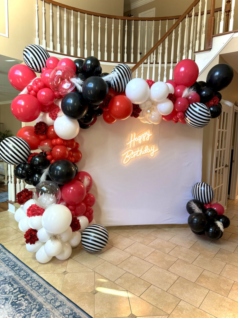 Happy Birthday Balloon Arch