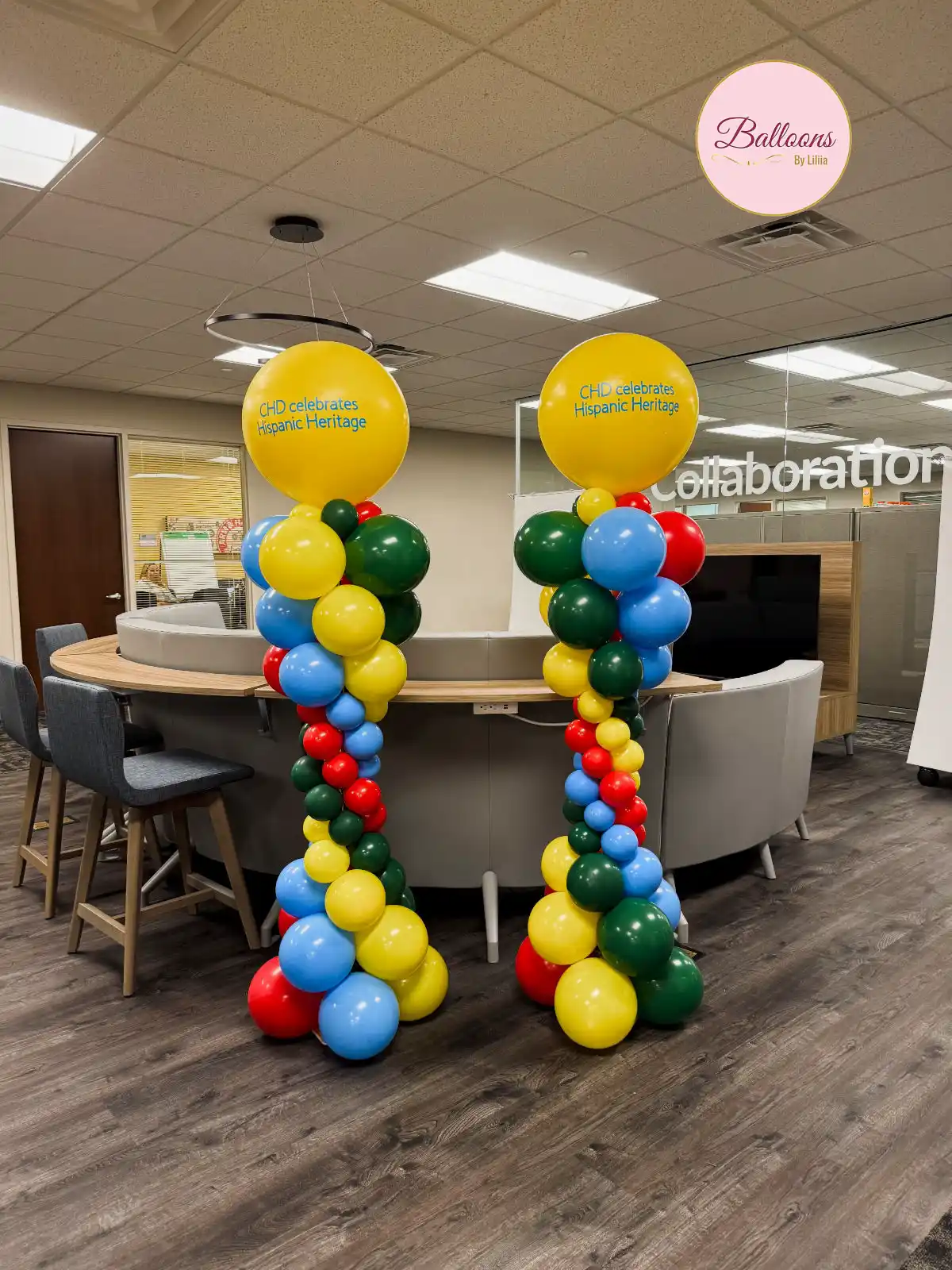 Hispanic Heritage Balloon Columns NJ and NYC