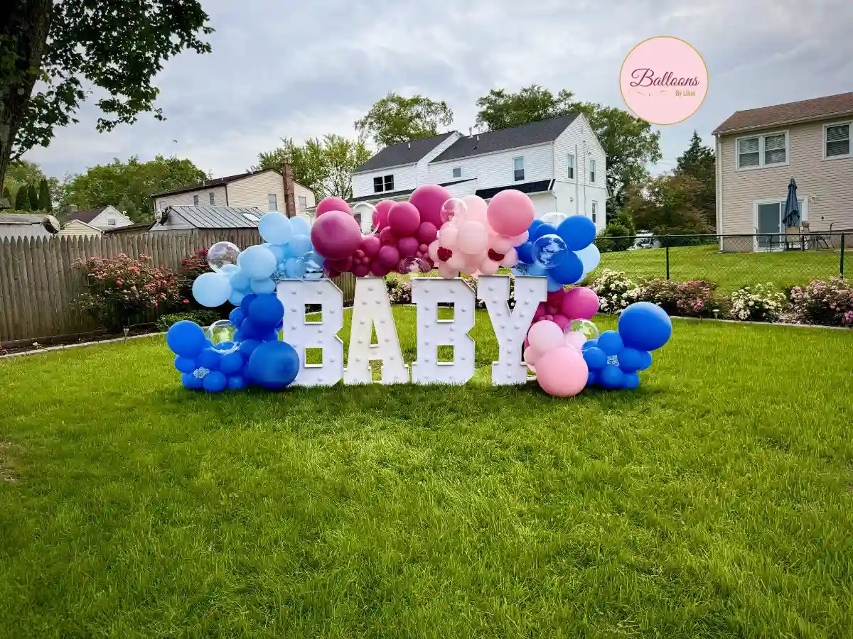 Baby Shower Marquee Balloon Decor NJ