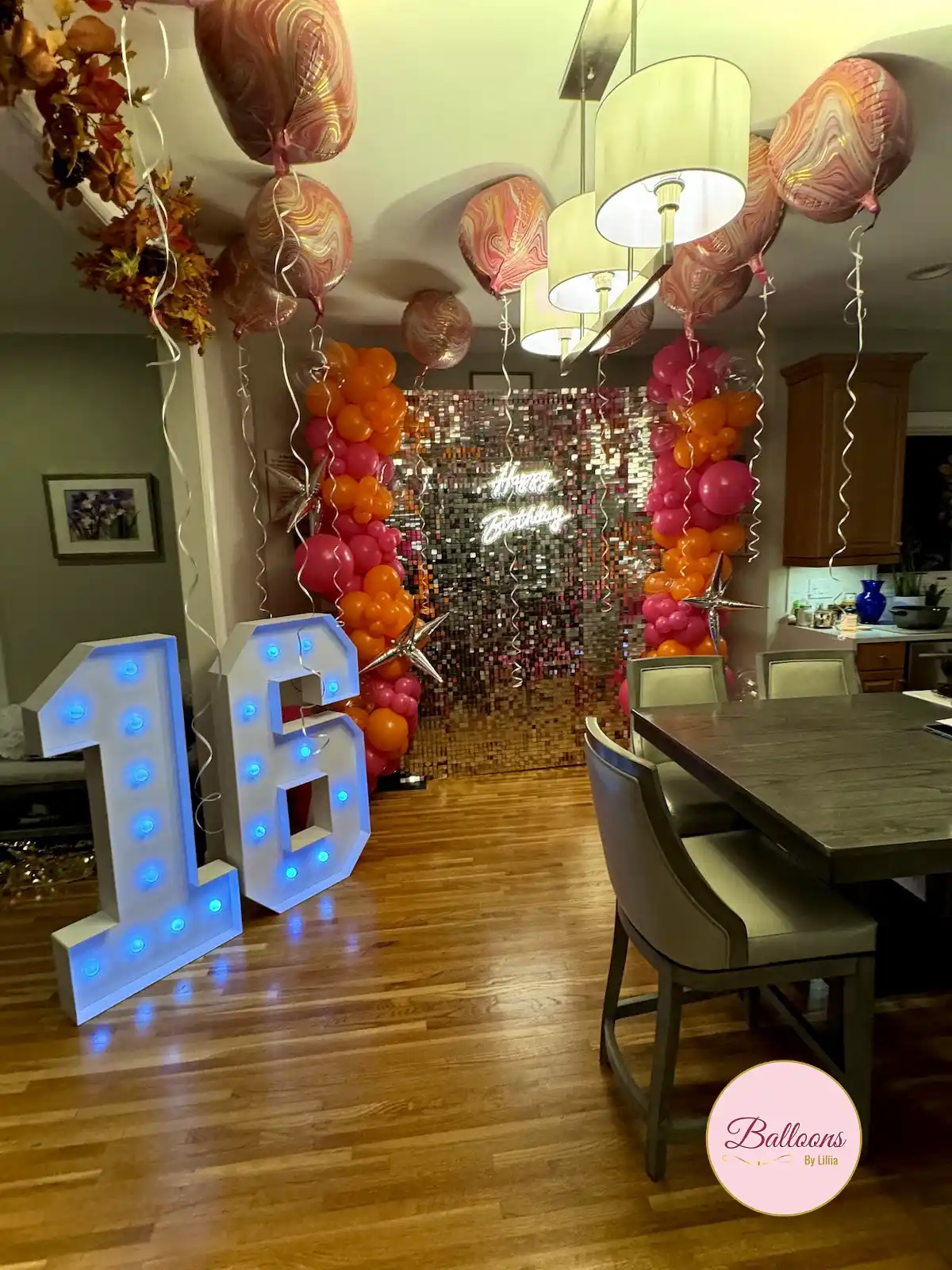 birthday balloon decorations at home in New Jersey