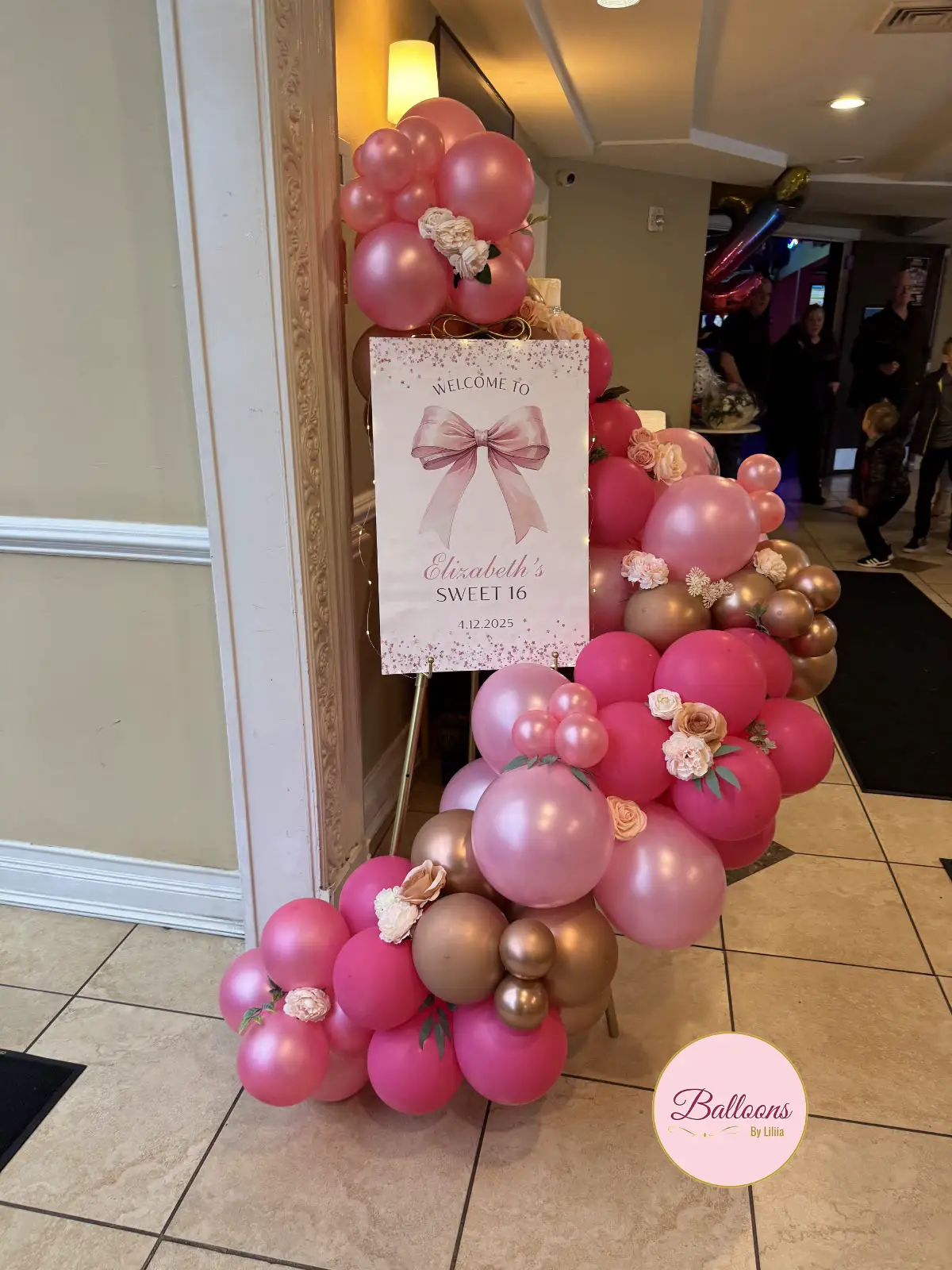 Sweet 16 Welcome Sign Flower Decor NJ